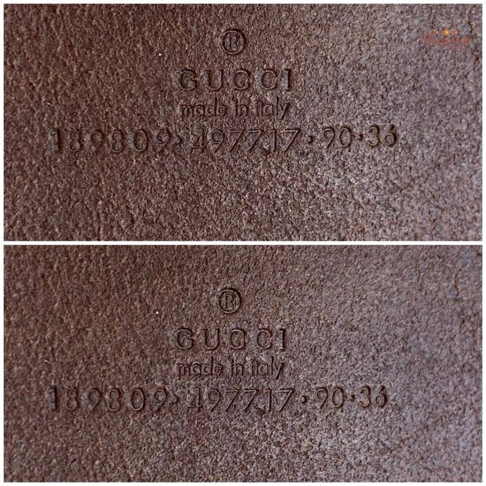 Authentic Gucci Brown Leather Crest Logo Plaque Men's Buckle Belt Size 90/36 - Picture 7 of 13